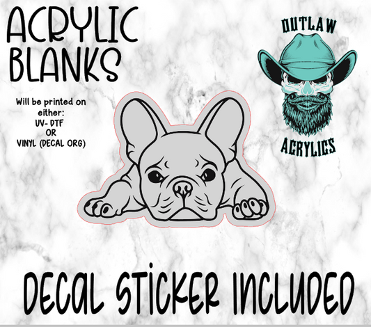 French Face Outline Acrylic & Decal Set