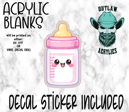 Kawaii Bottle Acrylic & Decal Set