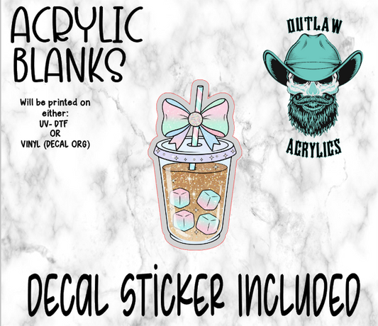 Pastel Iced Coffee Acrylic & Decal Set