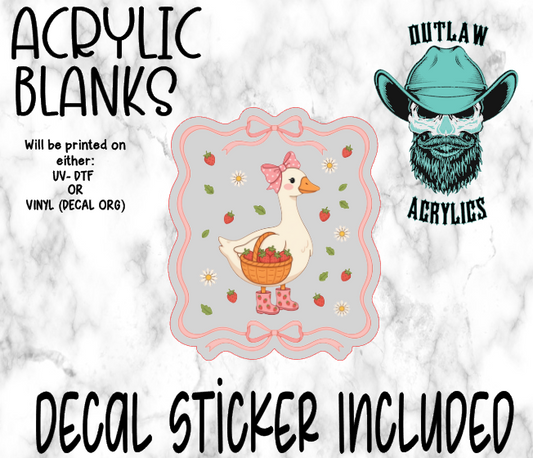 Strawberry Goose Acrylic & Decal Set