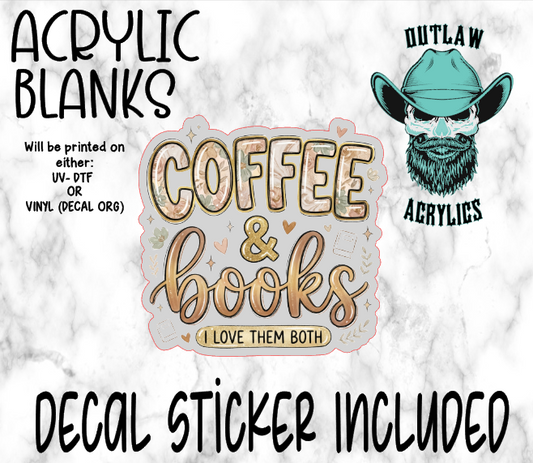 Coffee & Books Acrylic & Decal Set