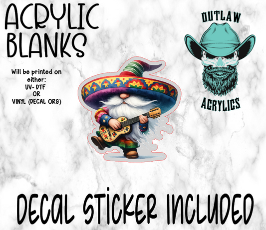 Cinco Gnome Guitar Acrylic & Decal Set