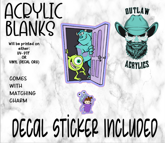 Scare Life Acrylic & Decal Set WITH MATCHING CHARM
