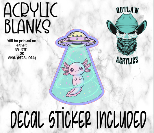 UFO Axolotl Acrylic & Decal Set