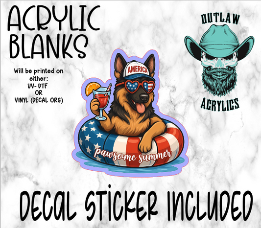 German Summer Acrylic & Decal Set