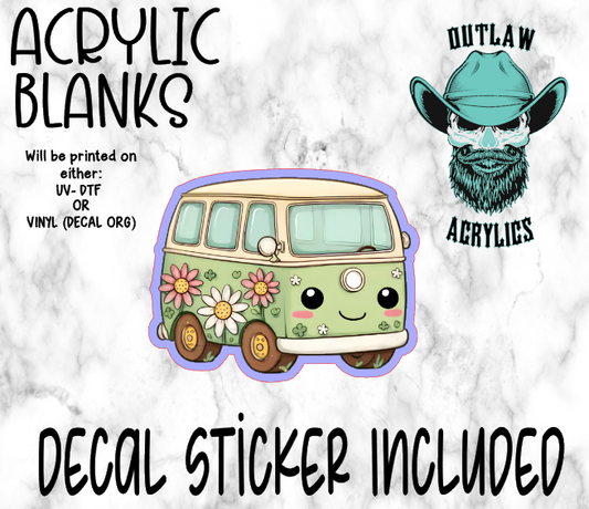 Floral Bus Acrylic & Decal Set