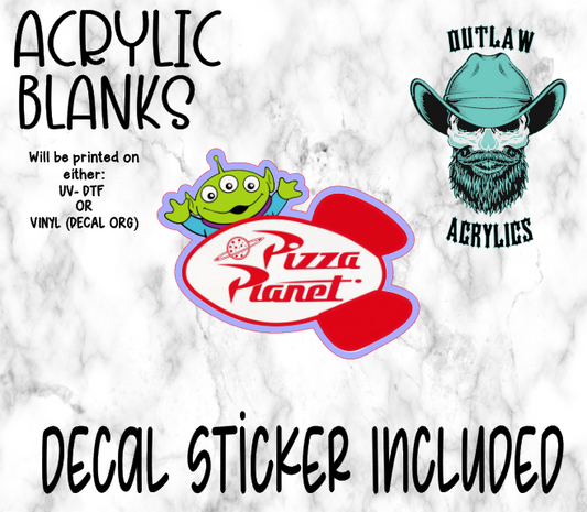 Pizza Planet Acrylic & Decal Set