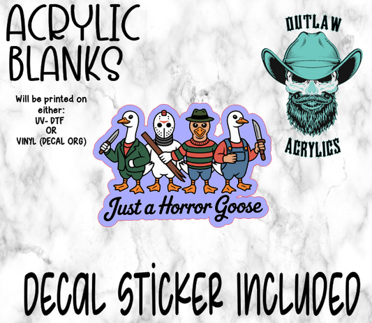 Horror Goose Acrylic & Decal Set