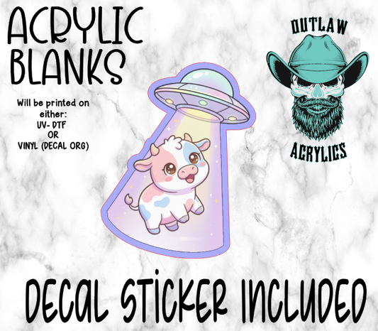 UFO Cow Acrylic & Decal Set