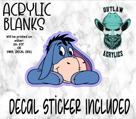 Blue Donkey Acrylic & Decal Set