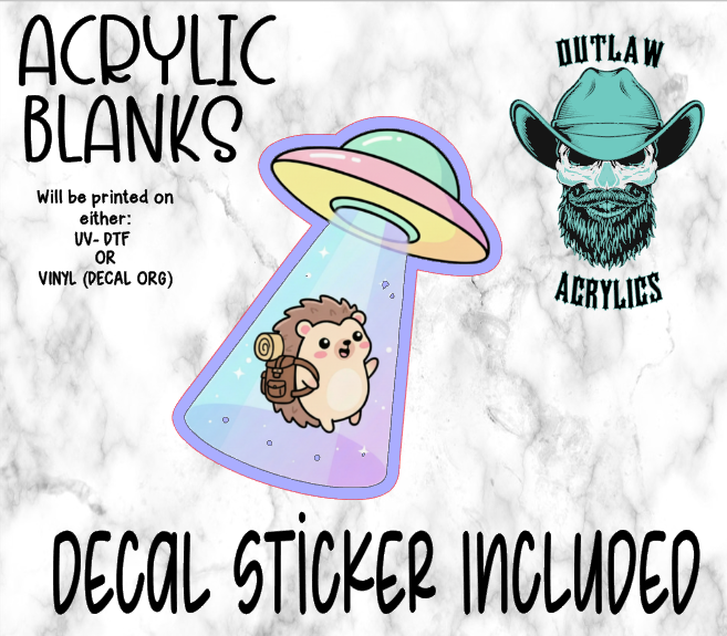 UFO Hedgehog Acrylic & Decal Set