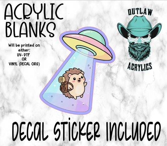 UFO Hedgehog Acrylic & Decal Set