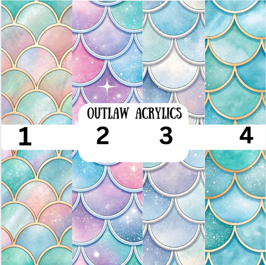 Pastel Mermaid Scales Vinyl