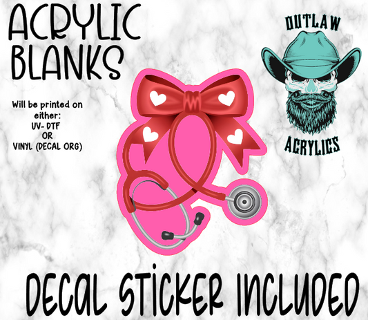Red Bow Scope Acrylic & Decal Set