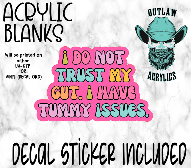 Gut Issues Acrylic & Decal Set