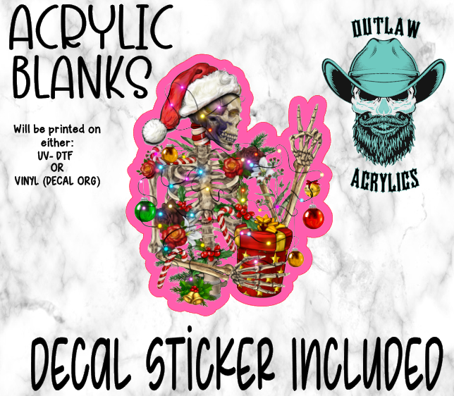 Festive Skele Acrylic & Decal Set