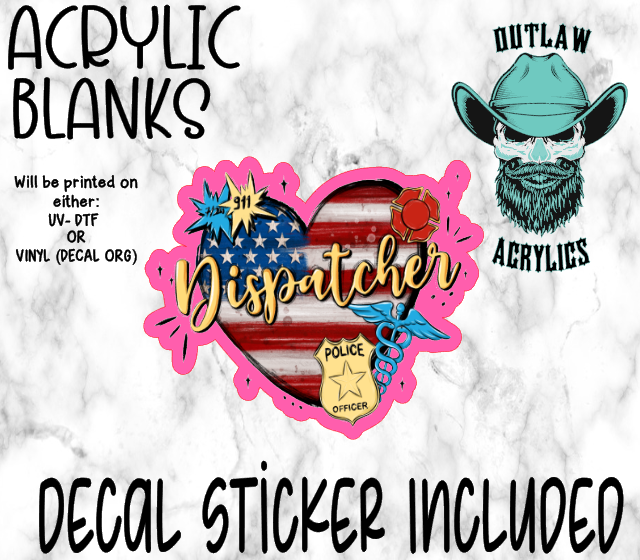 Dispatcher Heart Acrylic & Decal Set