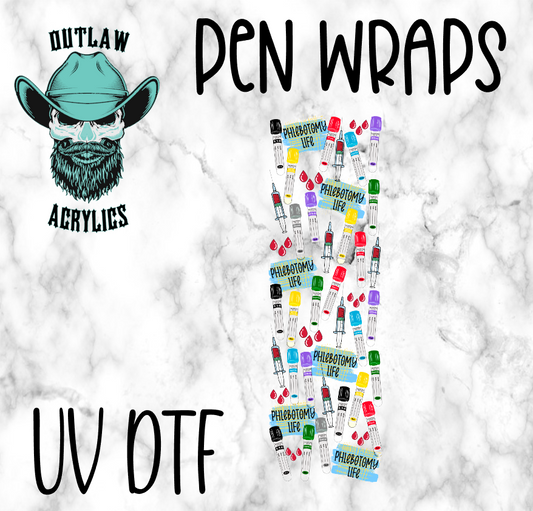 Phlebotomy Life Pen Wrap UV-DTF