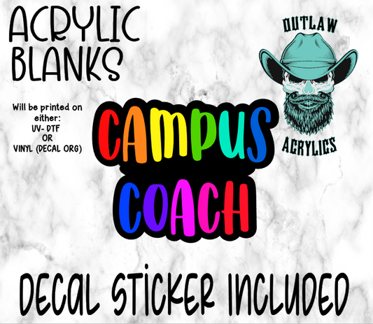 Campus Coach Acrylic & Decal Set