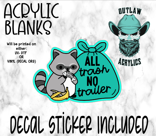 All Trash Acrylic & Decal Set