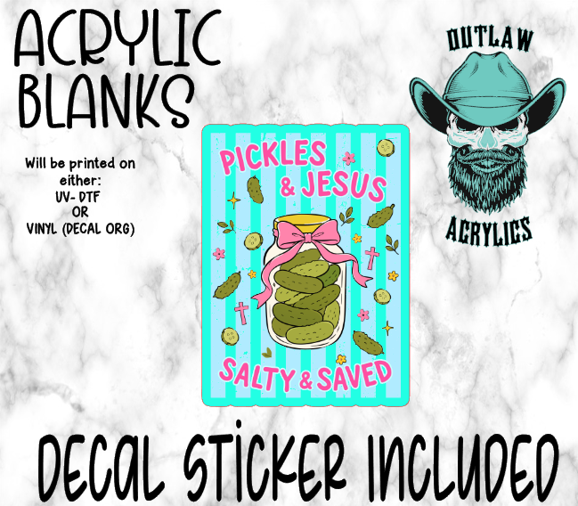 Pickles & The Man Acrylic & Decal Set