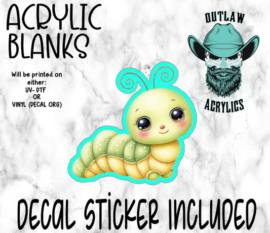 Happy Caterpillar Acrylic & Decal Set
