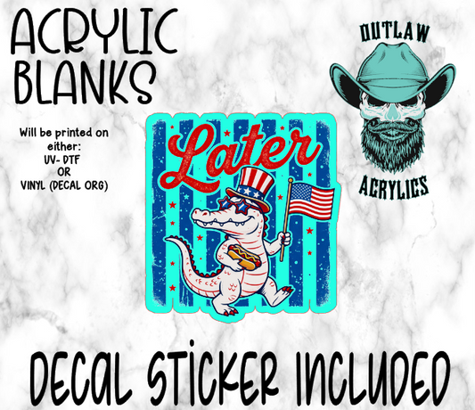 Later Gator Acrylic & Decal Set