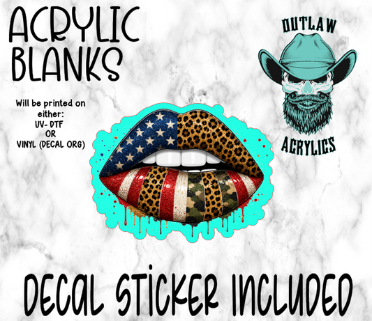 Military Lips Acrylic & Decal Set