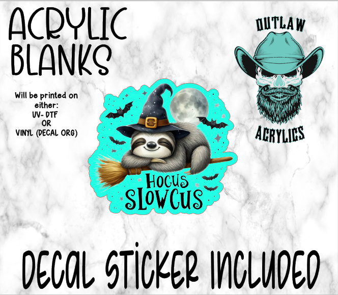 Hocus Slowcus Acrylic & Decal Set