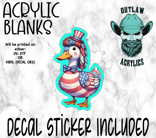 Party Duck Acrylic & Decal Set