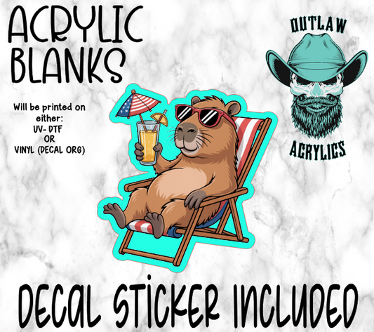 Capy Celebration Acrylic & Decal Set