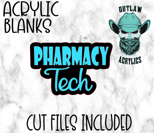 Pharmacy Tech Badge Reel Acrylic
