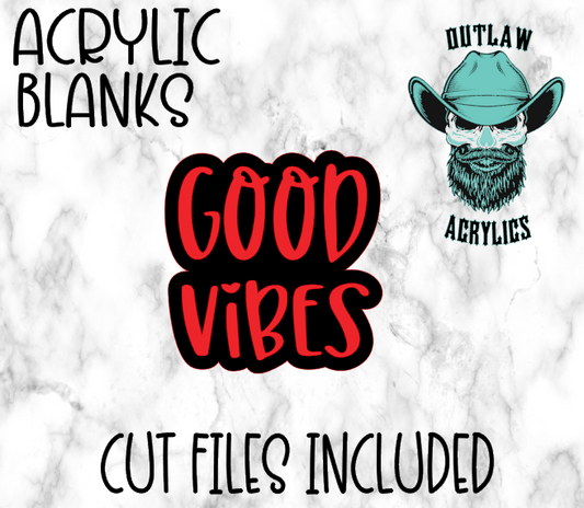 Good Vibes Badge Reel Acrylic