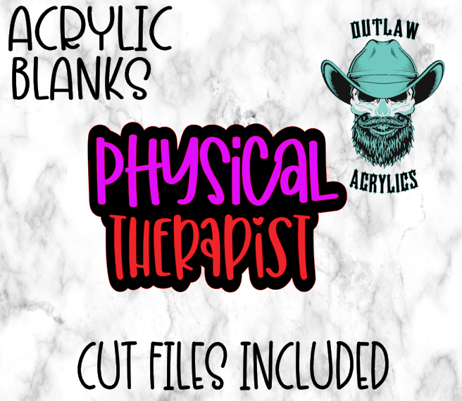 Physical Therapist Badge Reel Acrylic