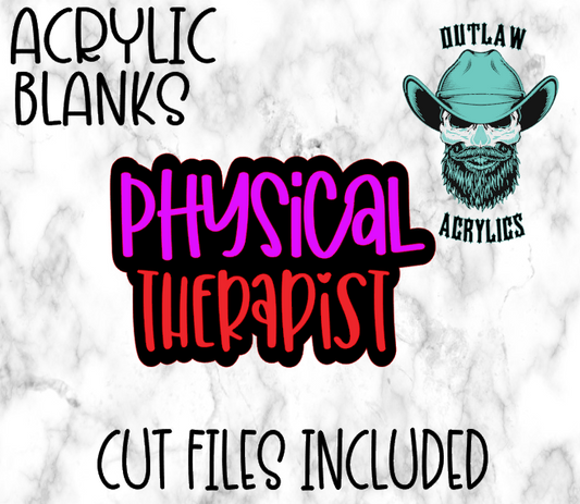 Physical Therapist Badge Reel Acrylic