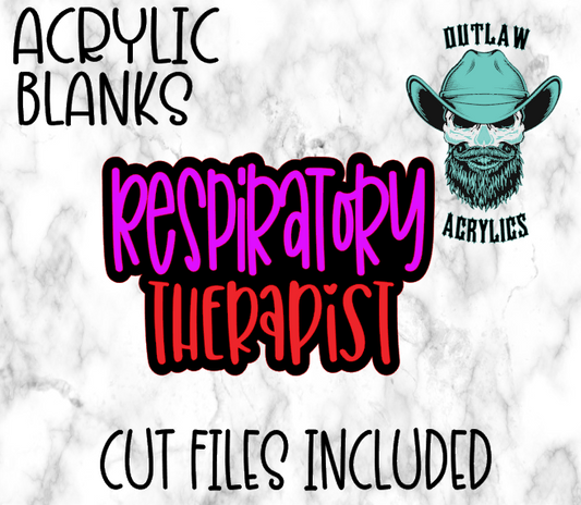 Respiratory Therapist Badge Reel Acrylic