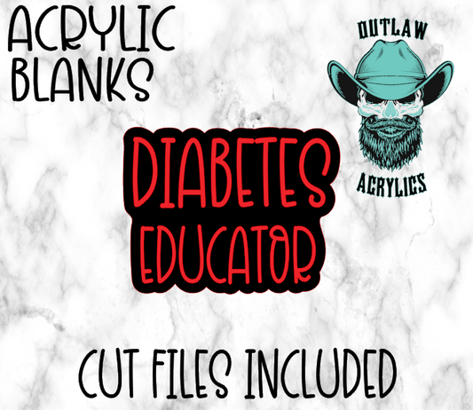 Diabetes Educator Badge Reel Acrylic