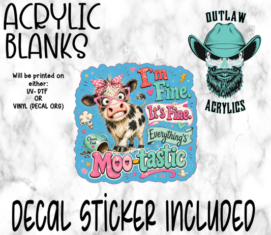 Moo-Tastic Acrylic & Decal Set
