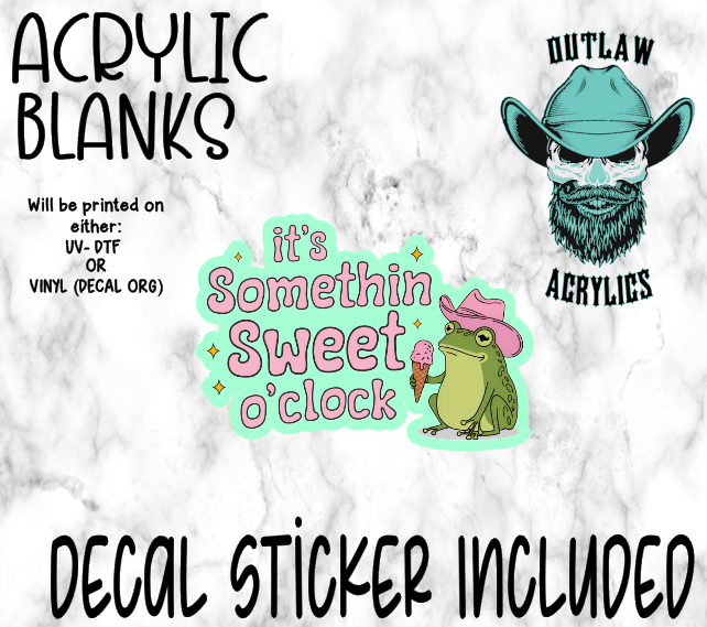 Sweet O' Clock Acrylic & Decal Set