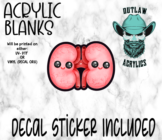 Happy Kidney Acrylic & Decal Set