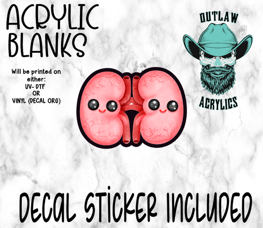 Happy Kidney Acrylic & Decal Set