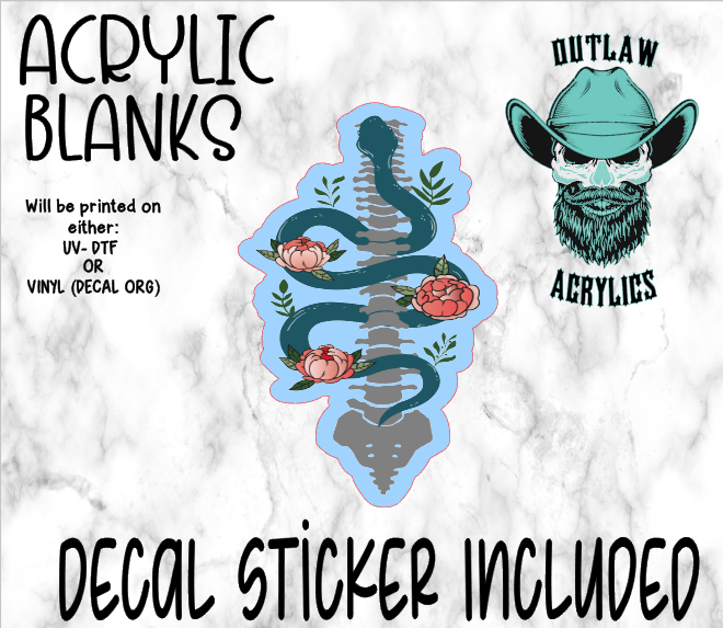 Snake Spine Acrylic & Decal Set