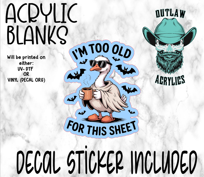 Old Duck Sheet Acrylic & Decal Set