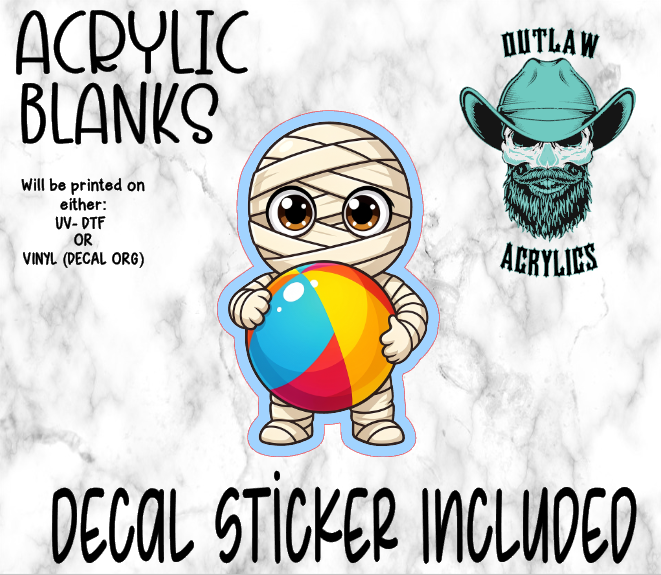 Mummy Beach Ball Acrylic & Decal Set