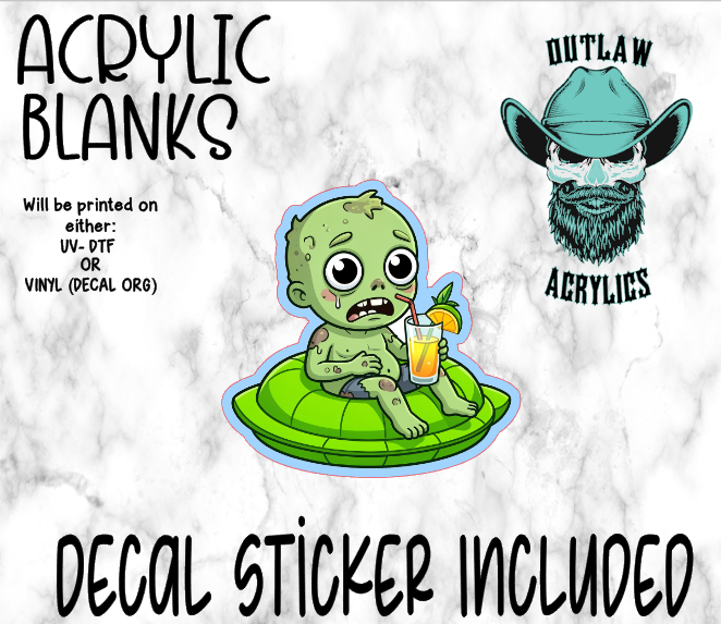 Green Guy Float Tube Acrylic & Decal Set