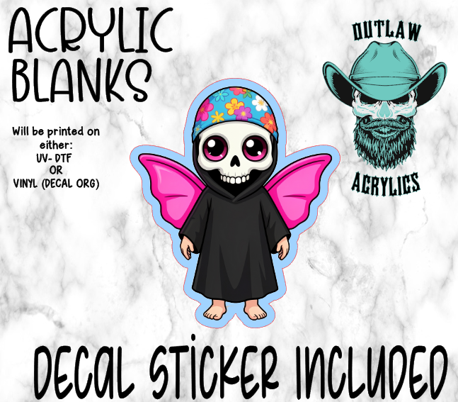 Skele Fairy Acrylic & Decal Set