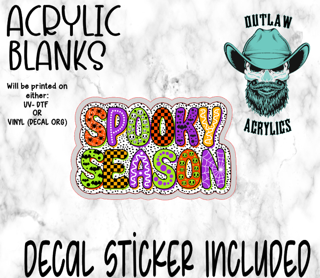 Spooky Season Halloween Colors Acrylic & Decal Set