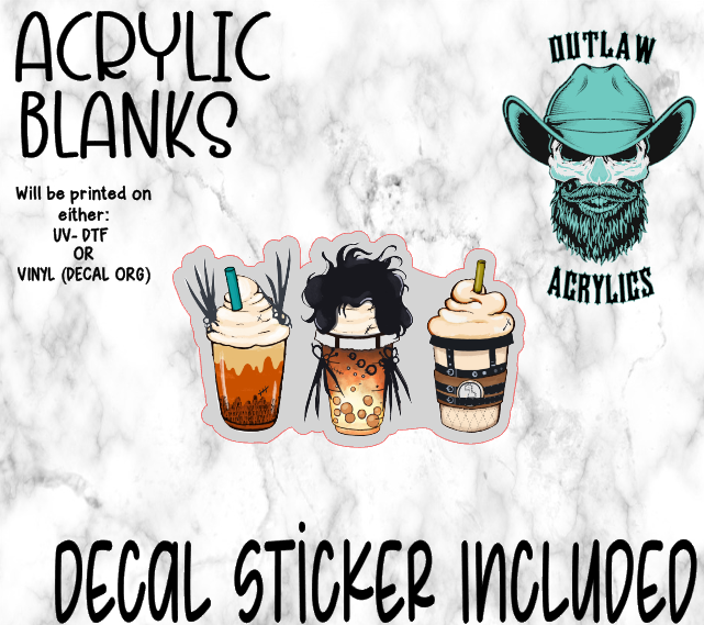 Eddy Hands Coffee Acrylic & Decal Set
