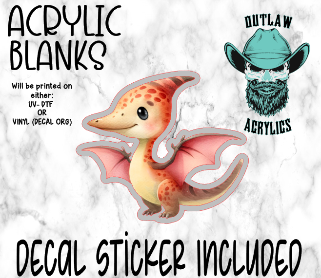 Baby Pteradon Saur Acrylic & Decal Set
