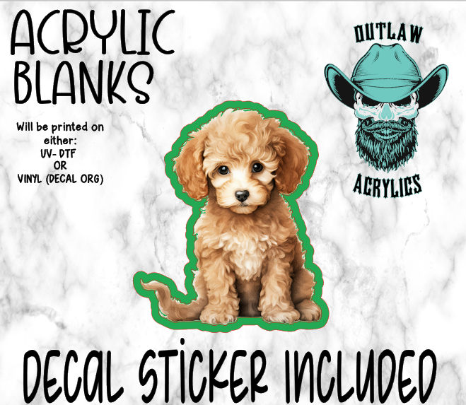 Watercolor Baby Golden Acrylic & Decal Set